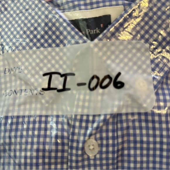 Eden Park Paris XL Blue and White Gingham LS Button Down‎ Shirt - Picture 9 of 9